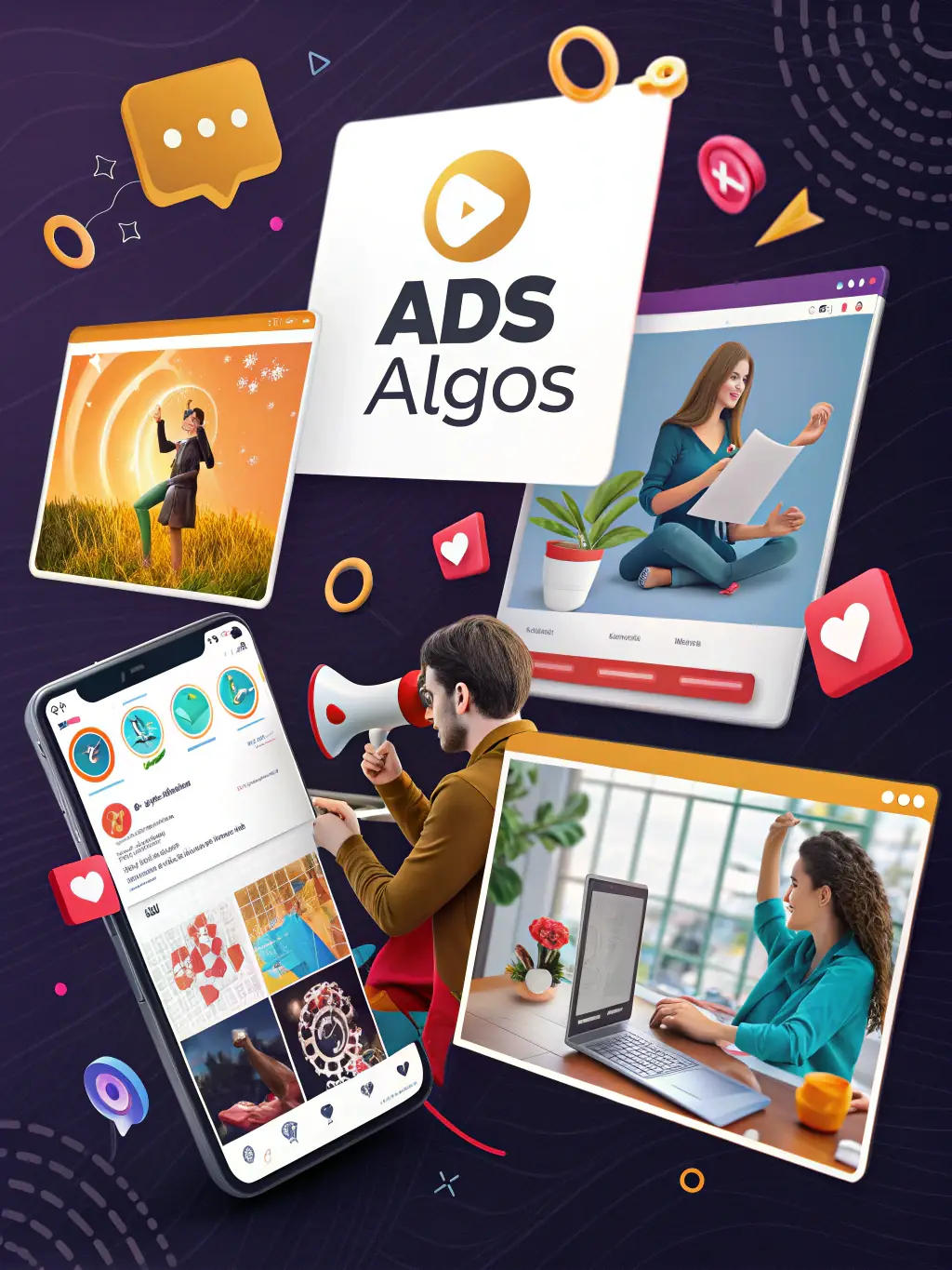 A collage of images showcasing successful digital marketing campaigns managed by Cane's Advertising Solution Partnership, highlighting various industries and positive results.